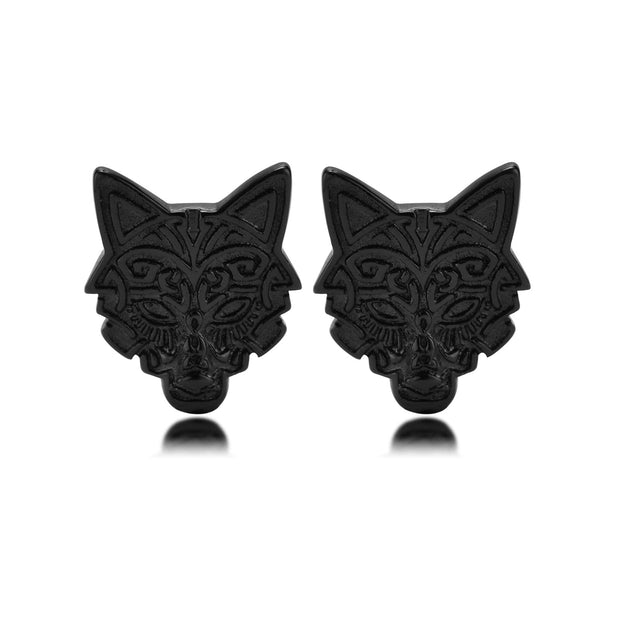 1 paire  de boucles d'oreilles noir