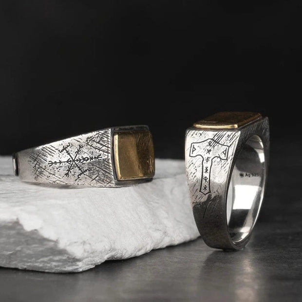 Bague Viking <br> Chevalière de Thor
