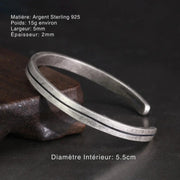 Bracelet Jonc Argent Ancien Viking - Ginnungagap