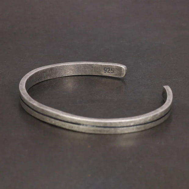 Bracelet Jonc Argent Ancien Viking - Ginnungagap