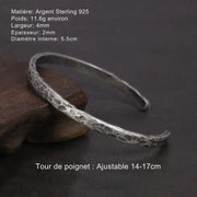 Bracelet Viking Argent 925 Martelé <br> Dvergar
