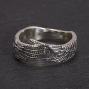 Bague Viking Ailes de Corbeau Argent Sterling 925 / Fermé / Petit / 6-8
