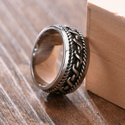 Bague Viking Anneau du Serment Acier Inoxydable de Haute Qualité / Argent / 7