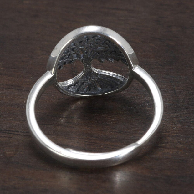 Bague Viking  Arbre de Vie Argent Sterling 925 / Argent / Ajustable