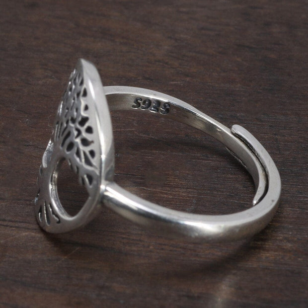 Bague Viking  Arbre de Vie Argent Sterling 925 / Argent / Ajustable