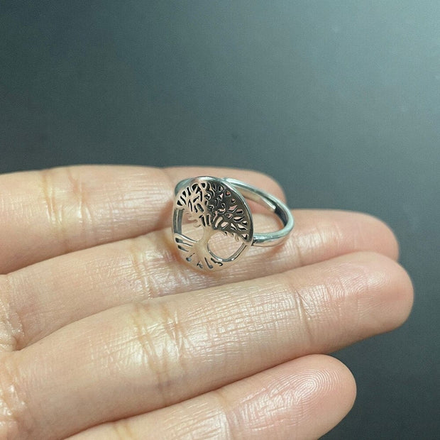 Bague Viking  Arbre de Vie Argent Sterling 925 / Argent / Ajustable