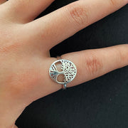 Bague Viking  Arbre de Vie Argent Sterling 925 / Argent / Ajustable