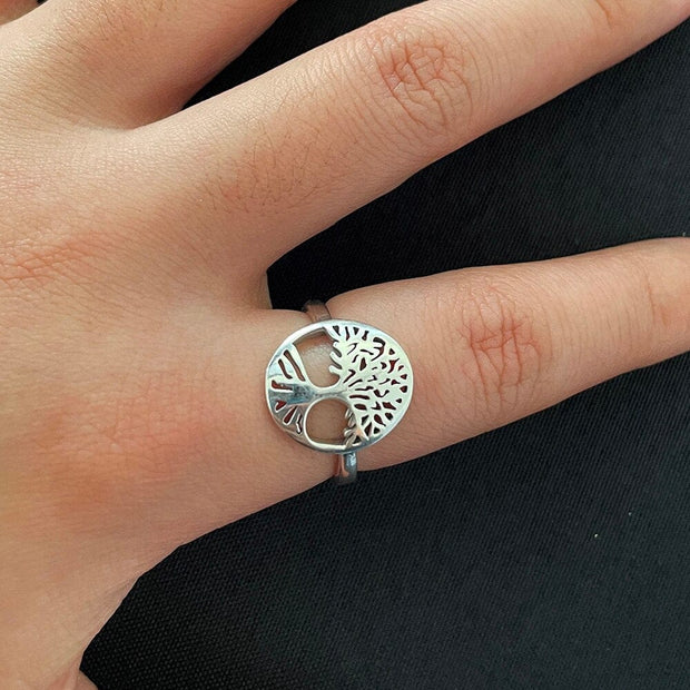 Bague Viking  Arbre de Vie Argent Sterling 925 / Argent / Ajustable