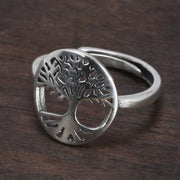 Bague Viking  Arbre de Vie Argent Sterling 925 / Argent / Ajustable