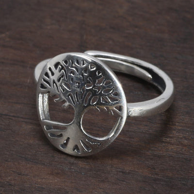 Bague Viking  Arbre de Vie Argent Sterling 925 / Argent / Ajustable