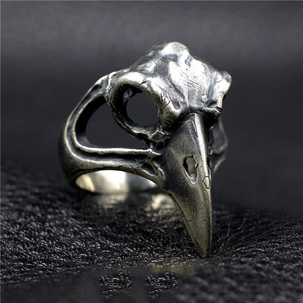 Bague Viking Crâne de Corbeau