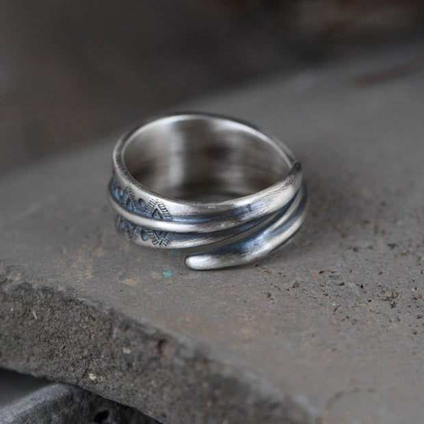 Bague Viking Déesse Hel Argent Sterling 925 / Argent / Ajustable
