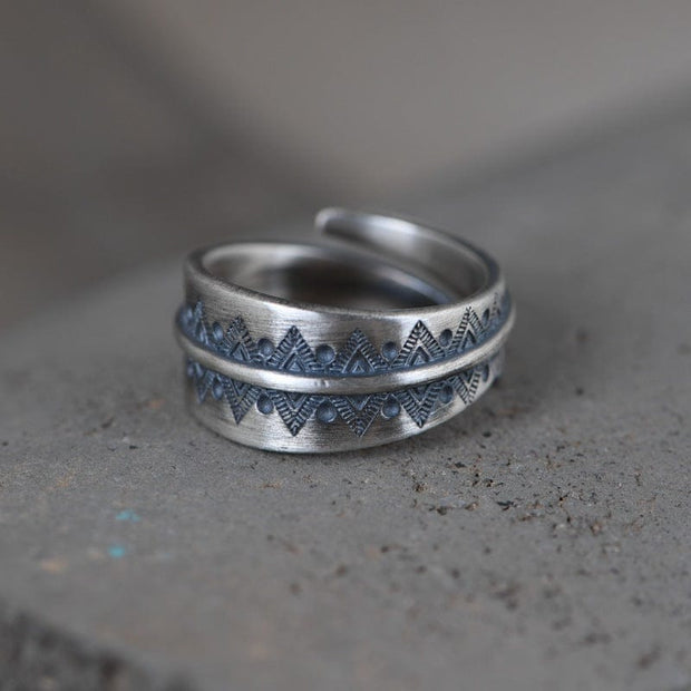 Bague Viking Déesse Hel Argent Sterling 925 / Argent / Ajustable