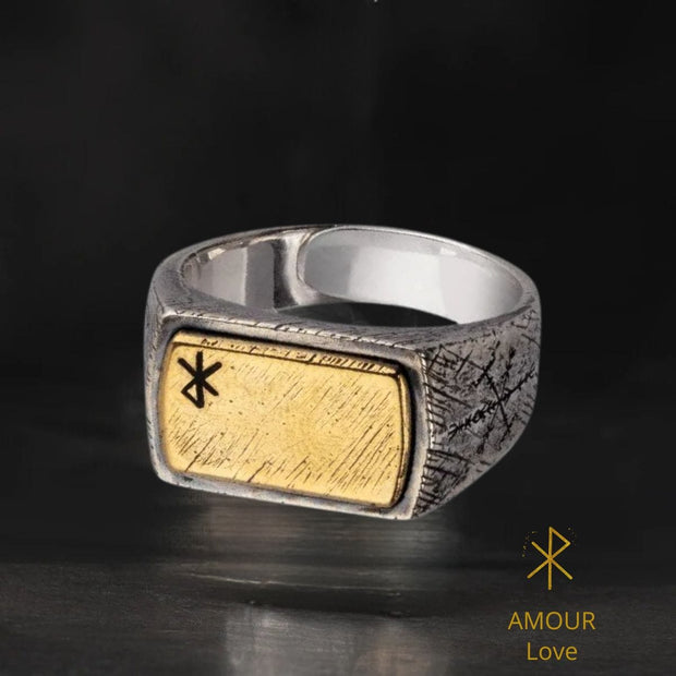 Bague Viking La Chevalière de Thor Argent Sterling 925 / Argent / Amour