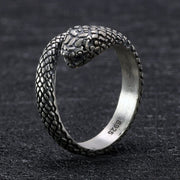 Bague Viking Le Serpent de la Mer du Nord Argent Sterling 925 / Argent / 7