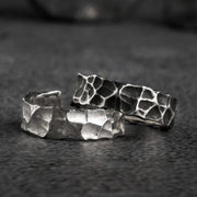Bague Viking Les Coups de Thor Argent Sterling 925 / Argent Foncé Taille S / M / 7-8