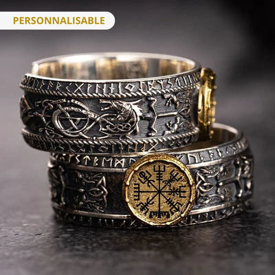 Bague Viking Noblesse Argent Sterling 925 / Vegvisir / 7