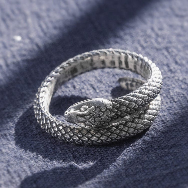 Bague Viking Serpent Níðhǫggr