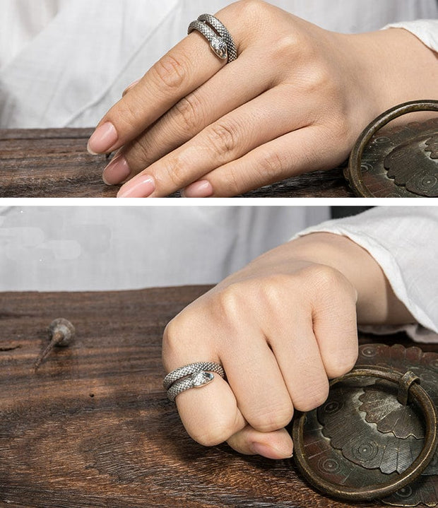 Bague Viking Serpent Níðhǫggr