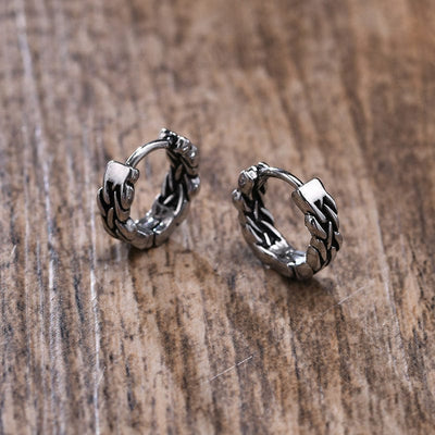 Boucle d'oreilles Viking Liens Divins Acier Inoxydable de Haute Qualité / Argnet / 13.3mm*1.3mm