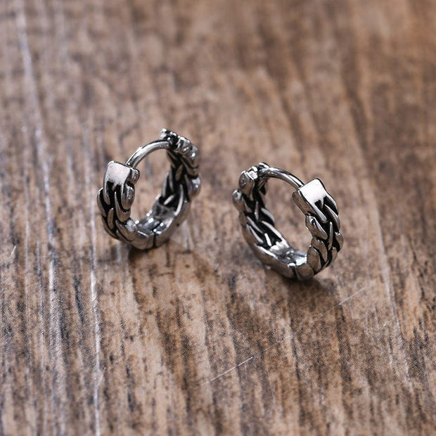 Boucle d'oreilles Viking Liens Divins Acier Inoxydable de Haute Qualité / Argnet / 13.3mm*1.3mm