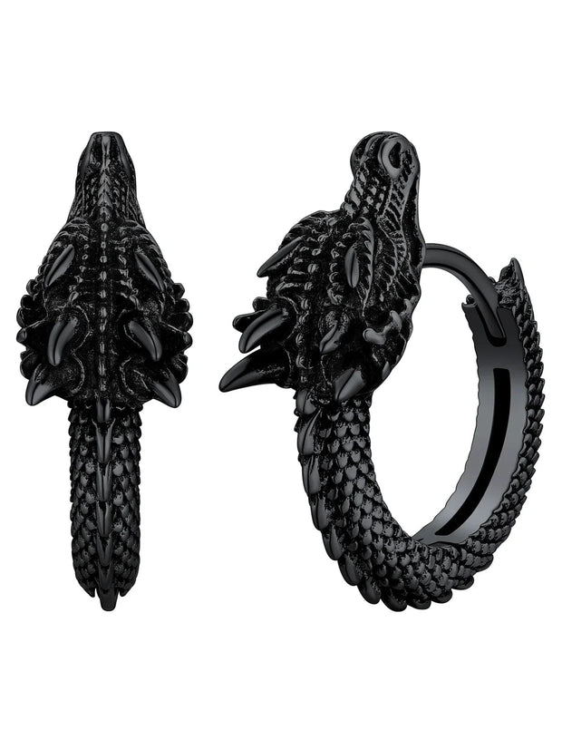 Boucles d'oreilles Viking Griffes de Dragon black color dragon / CHINA