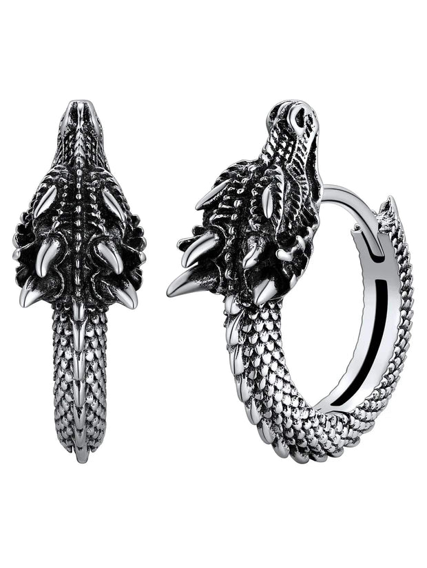 Boucles d'oreilles Viking Griffes de Dragon retro silver dragon / CHINA