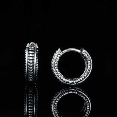 Boucles d'Oreilles viking L'Écaille du Dragon Viking Acier Inoxydable de Haute Qualité / Argent / 13.3mm*4.3mm