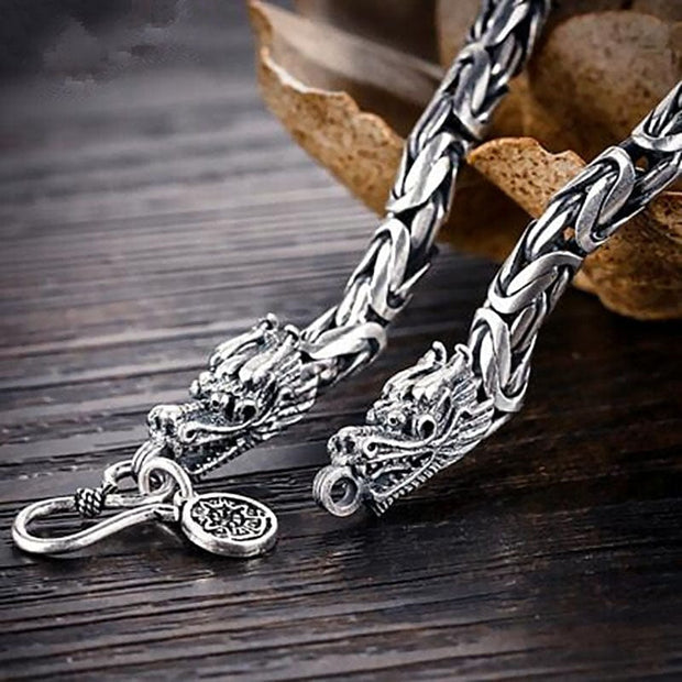Bracelet Viking Courage, Aventure et Découverte Argent Sterling 925 / Argent / 4mm Long.17cm Poids.16g
