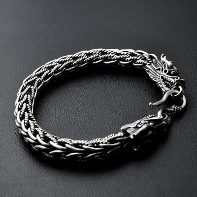 Bracelet Viking Dragon Double Tête