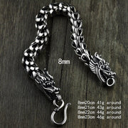 Bracelet Viking Fafnir et Nidhogg Argent Sterling 925 / 8mm / 18cm
