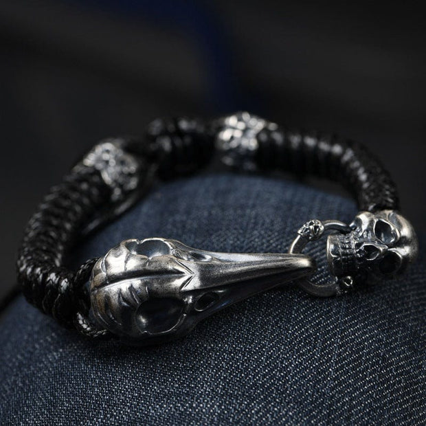 Bracelet Viking Huginn Argent Sterling 925 / Argent / Ajustable