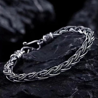 Bracelet Viking L'étreinte des Serpents Argent Sterling 925 / Argent / bracelet 19cm