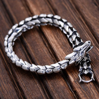 Bracelet Viking Le Berserker Argent Sterling 925 / Argent / 18CM-45g