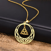 Collier Viking L’Amulette de Freyja Acier Inoxydable de Haute Qualité / 50cm / Or