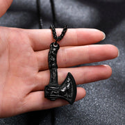 Collier Viking L’Arme de Sang Acier Inoxydable de Haute Qualité / 60cm / Noir