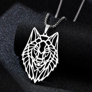 Collier Viking L’Intelligence de Fenrir  Acier Inoxydable de Haute Qualité / 60cm / Argent