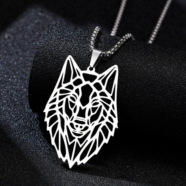 Collier Viking L’Intelligence de Fenrir  Acier Inoxydable de Haute Qualité / 60cm / Argent