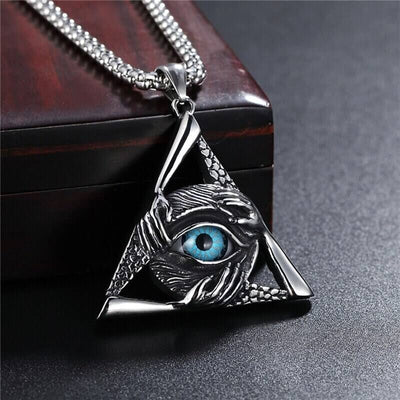 Collier Viking  le Regard d'Ivar Acier Inoxydable de Haute Qualité / Argent / 60cm