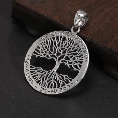 Collier Viking Les Racines d’Yggdrasil Argent Sterling 925 / Argent / 3.5cm Diamètre